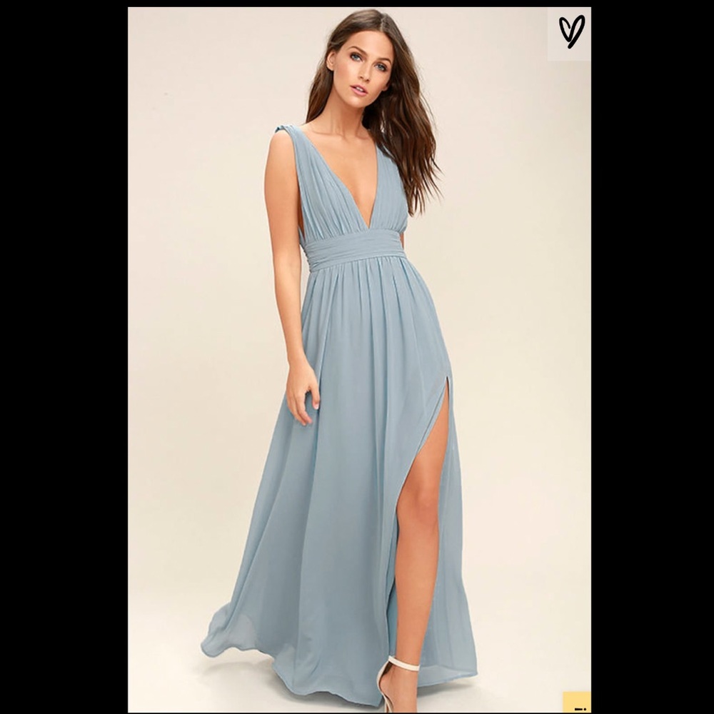 Lulus Heavenly Hues light blue maxi dress